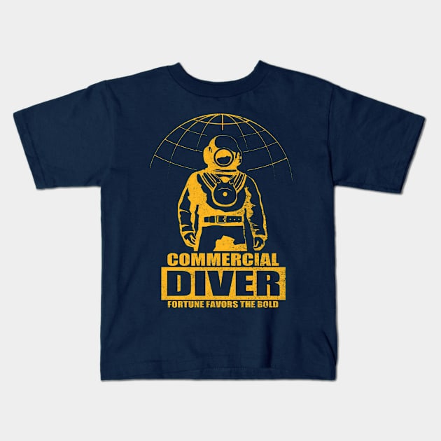 Commercial Diver Kids T-Shirt by TCP